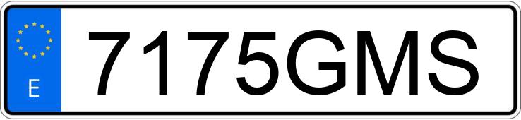 Numer rejestracyjny 7175GMS posiada MERCEDES 300 (123)