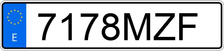 Numer rejestracyjny 7178MZF posiada BMW X5