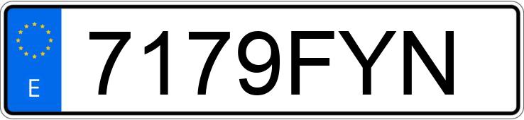 Numer rejestracyjny 7179FYN posiada MERCEDES C (204)