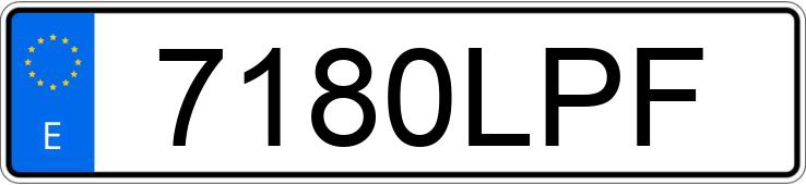 Die Registrierungsnummer 7180LPF hat CITROEN BERLINGO