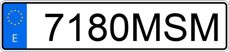 Numer rejestracyjny 7180MSM posiada RENAULT ESPACE