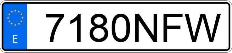 Numer rejestracyjny 7180NFW posiada BMW XM