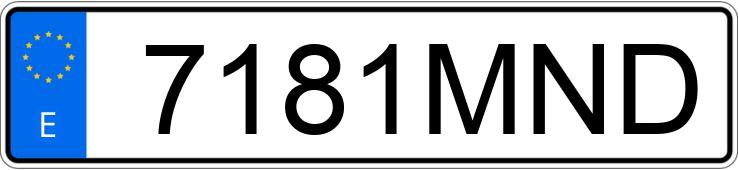 Numer rejestracyjny 7181MND posiada MAN TGE