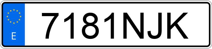 Numer rejestracyjny 7181NJK posiada AUDI Q5 SPORTBACK