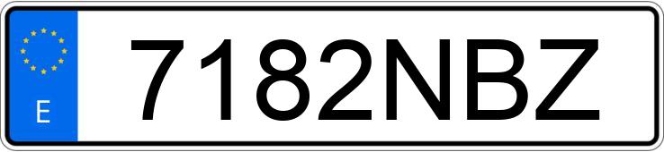 Numer rejestracyjny 7182NBZ posiada VOLKSWAGEN GOLF