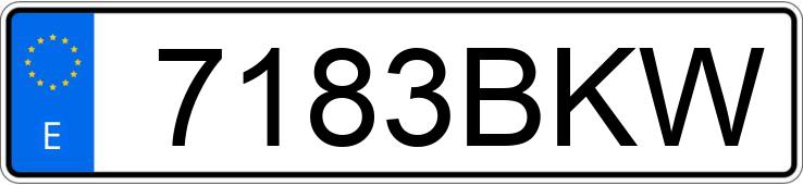 Numer rejestracyjny 7183BKW posiada FIAT PUNTO