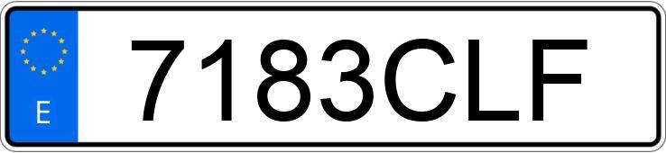 Numer rejestracyjny 7183CLF posiada BMW SERIE 3