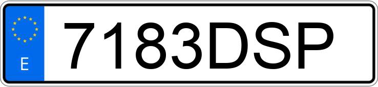 Numer rejestracyjny 7183DSP posiada TOYOTA YARIS