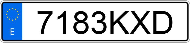 Numer rejestracyjny 7183KXD posiada OPEL COMBO