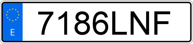 Numer rejestracyjny 7186LNF posiada AUDI Q3 SPORTBACK