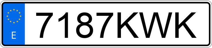 Numer rejestracyjny 7187KWK posiada CITROEN BERLINGO Numer rejestracyjny 7187KWK posiada CITROEN BERLINGO