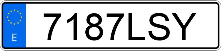 Numer rejestracyjny 7187LSY posiada AUDI Q2