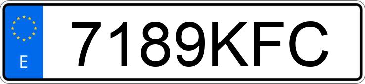 Numer rejestracyjny 7189KFC posiada bmw bmw serie 1