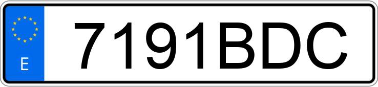 Il numero di registrazione 7191BDC ha SUZUKI BALENO
