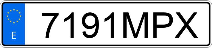 Il numero di registrazione 7191MPX ha FORD KUGA