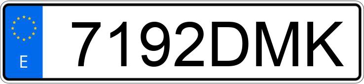 Numer rejestracyjny 7192DMK posiada SEAT IBIZA