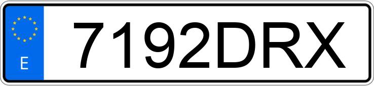 Il numero di registrazione 7192DRX ha AUDI A4