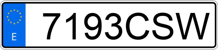 Numer rejestracyjny 7193CSW posiada AUDI A4