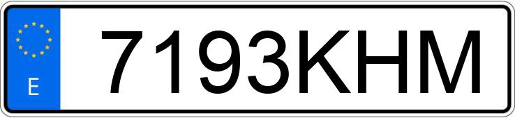 Numer rejestracyjny 7193KHM posiada VOLKSWAGEN CRAFTER