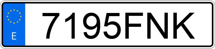 Numer rejestracyjny 7195FNK posiada RENAULT CLIO