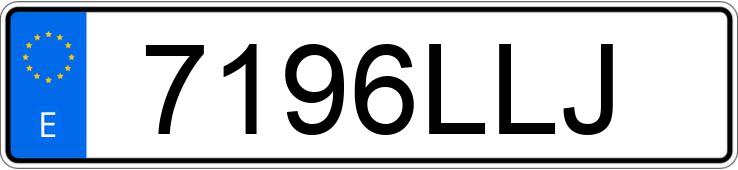 Le numéro d’enregistrement 7196LLJ a DACIA DUSTER