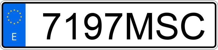 Numer rejestracyjny 7197MSC posiada RENAULT EXPRESS