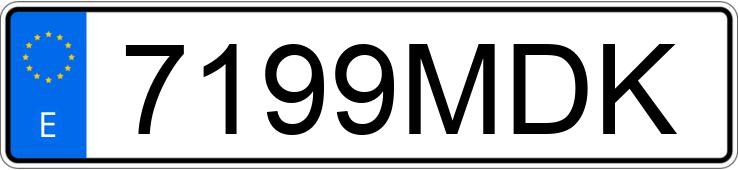 Numer rejestracyjny 7199MDK posiada VOLKSWAGEN GOLF