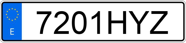 Numer rejestracyjny 7201HYZ posiada FORD TRANSIT CONNECT