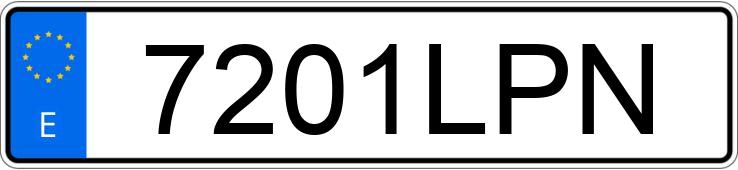 Numer rejestracyjny 7201LPN posiada FIAT 500