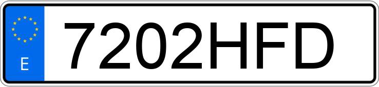 Numer rejestracyjny 7202HFD posiada VOLKSWAGEN GOLF