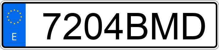 Numer rejestracyjny 7204BMD posiada PEUGEOT 206