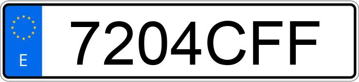 Numer rejestracyjny 7204CFF posiada MERCEDES C 250 (202)