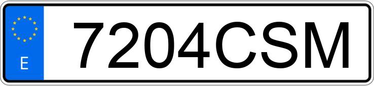 Numer rejestracyjny 7204CSM posiada SEAT LEON