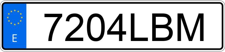 Numer rejestracyjny 7204LBM posiada VOLVO S60