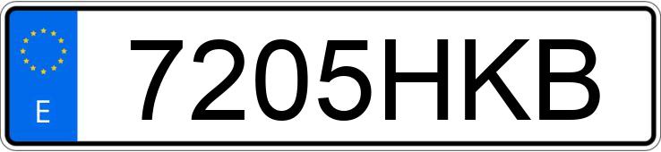 Numer rejestracyjny 7205HKB posiada AUDI A3