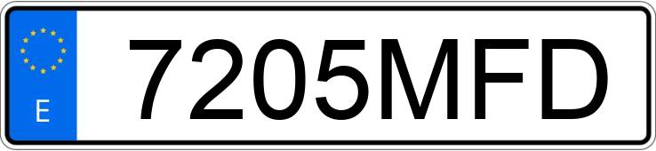 Numer rejestracyjny 7205MFD posiada AUDI A5 SPORTBACK