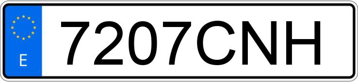 Numer rejestracyjny 7207CNH posiada PEUGEOT 307