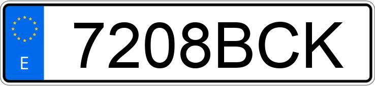 Registreringsnummer7208BCK har OPEL VECTRA