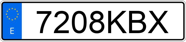 Numer rejestracyjny 7208KBX posiada YAMAHA TEOS 125