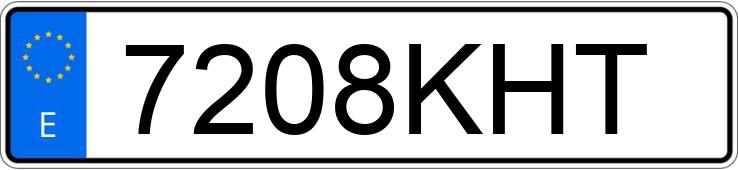 Numer rejestracyjny 7208KHT posiada RENAULT MASTER