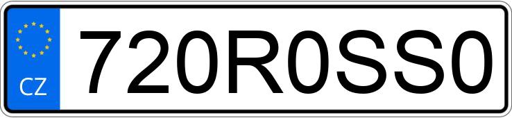 Numer rejestracyjny 720R0SS0 posiada FERRARI F8 Spider