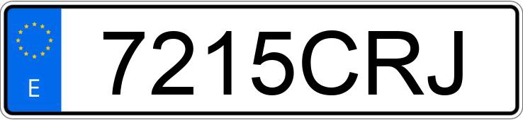 Numer rejestracyjny 7215CRJ posiada OPEL VECTRA