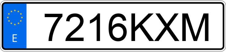 Numer rejestracyjny 7216KXM posiada TOYOTA RAV4