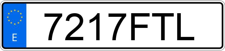 Numer rejestracyjny 7217FTL posiada PEUGEOT 307