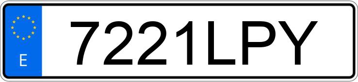 Numer rejestracyjny 7221LPY posiada VOLKSWAGEN GOLF