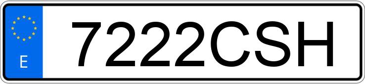 Numer rejestracyjny 7222CSH posiada PEUGEOT 206