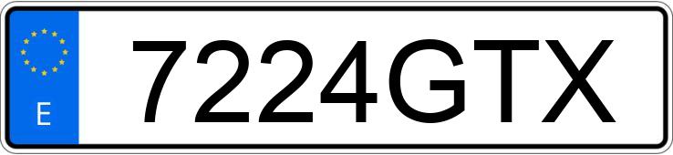 Numer rejestracyjny 7224GTX posiada CITROEN C8