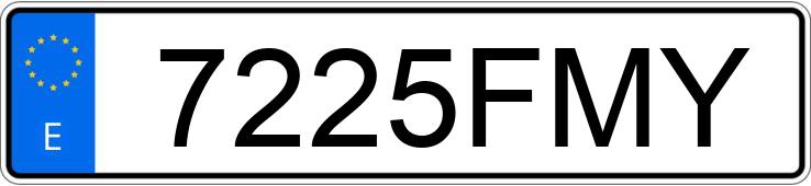 Numer rejestracyjny 7225FMY posiada VOLVO V50