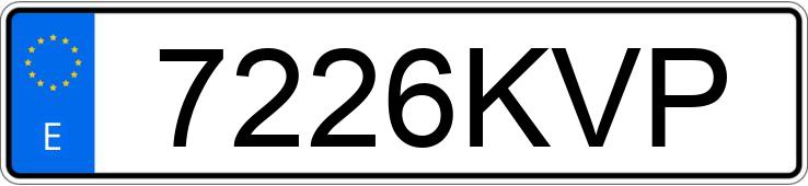 Numer rejestracyjny 7226KVP posiada PORSCHE CAYENNE