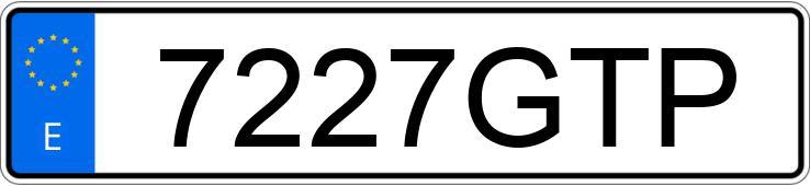 Numer rejestracyjny 7227GTP posiada DACIA LOGAN